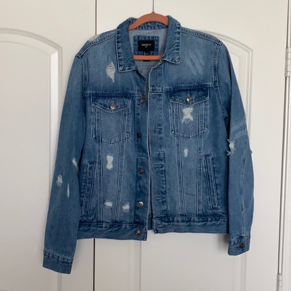 Ripped denim jacket - Picture 1 of 3